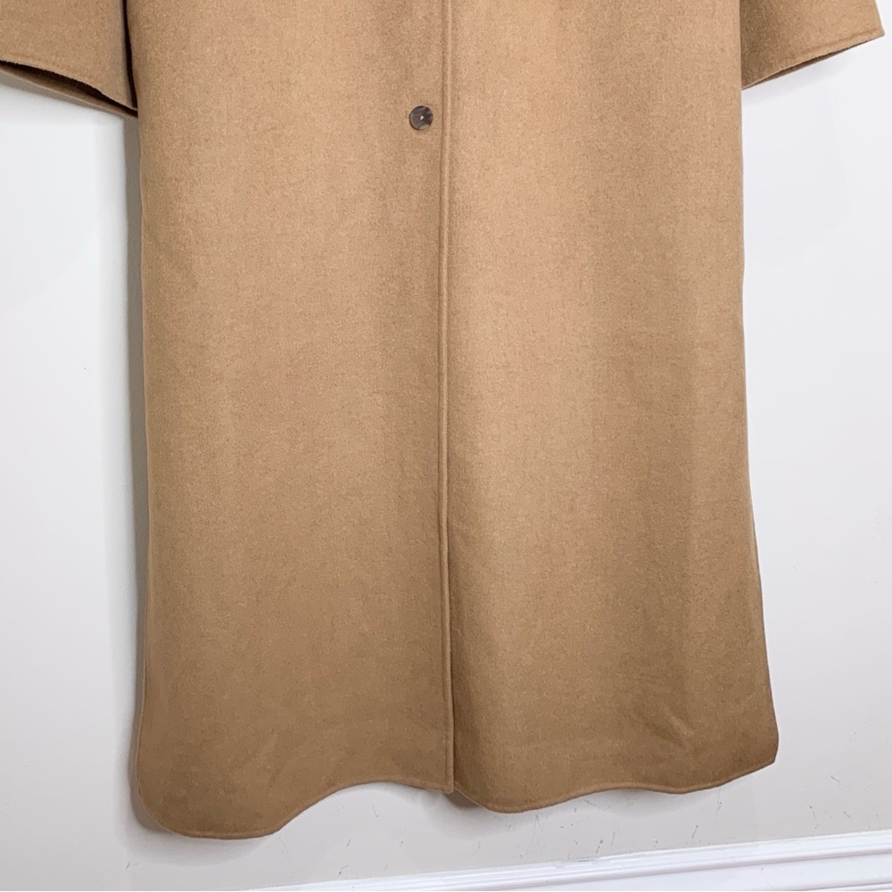 NEW LPA Isabel Maxi Coat (Sz M) Melton Wool Blend Wide Sleeve Oversized Camel - Picture 6 of 10